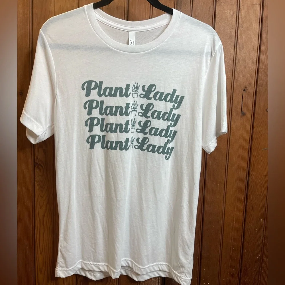 ⭐️ Plant Lady!! White Bella+Canvas T-Shirt